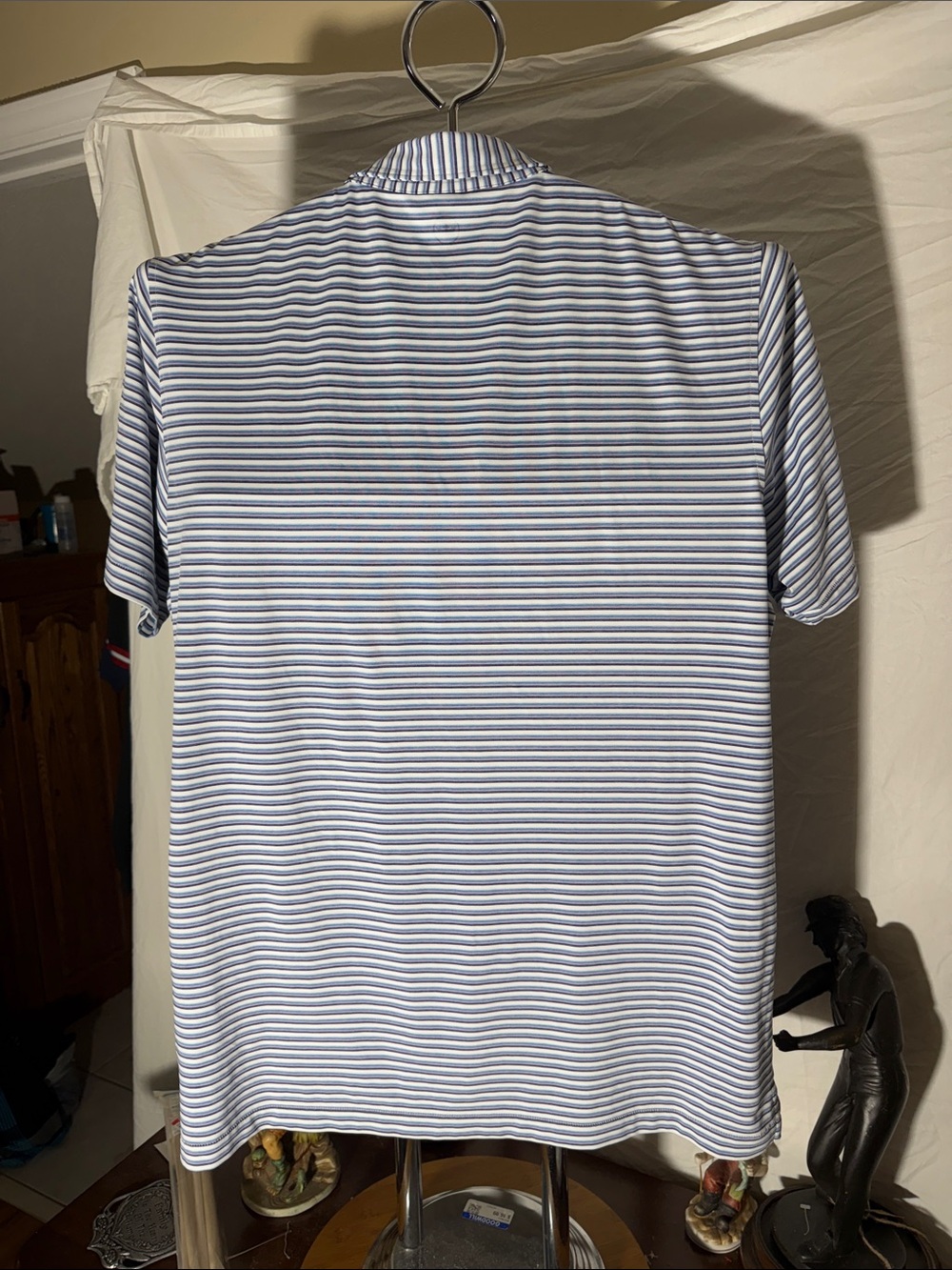 Peter Millar Navy and White Striped Polo - Picture 4 of 4